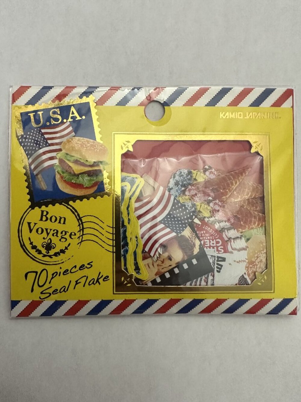 3 For $27 - KAMIO JAPAN "Bon Voyage" U.S.A. Travel Flake Stickers